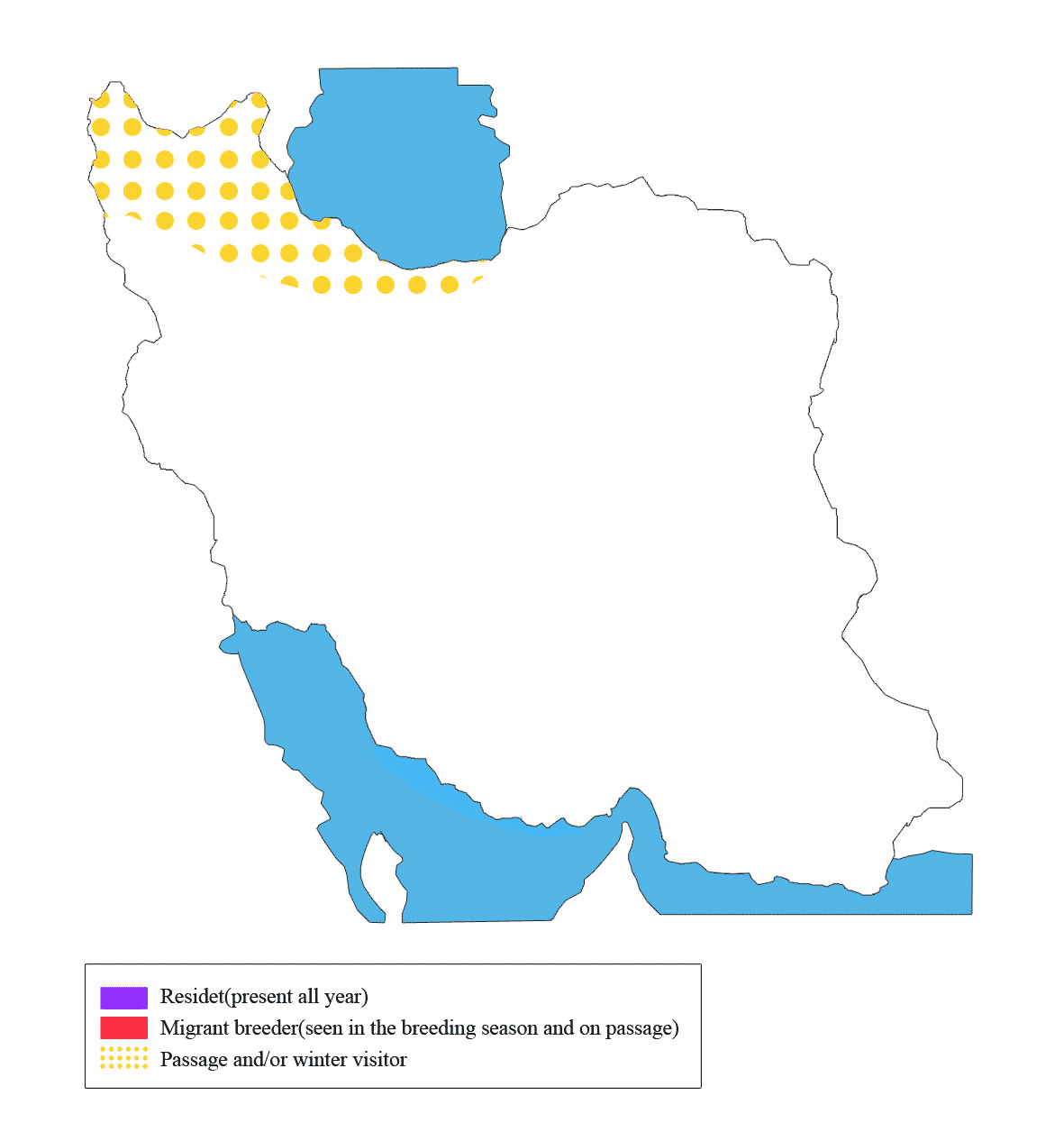 نقشه پراکندگی عروس غاز